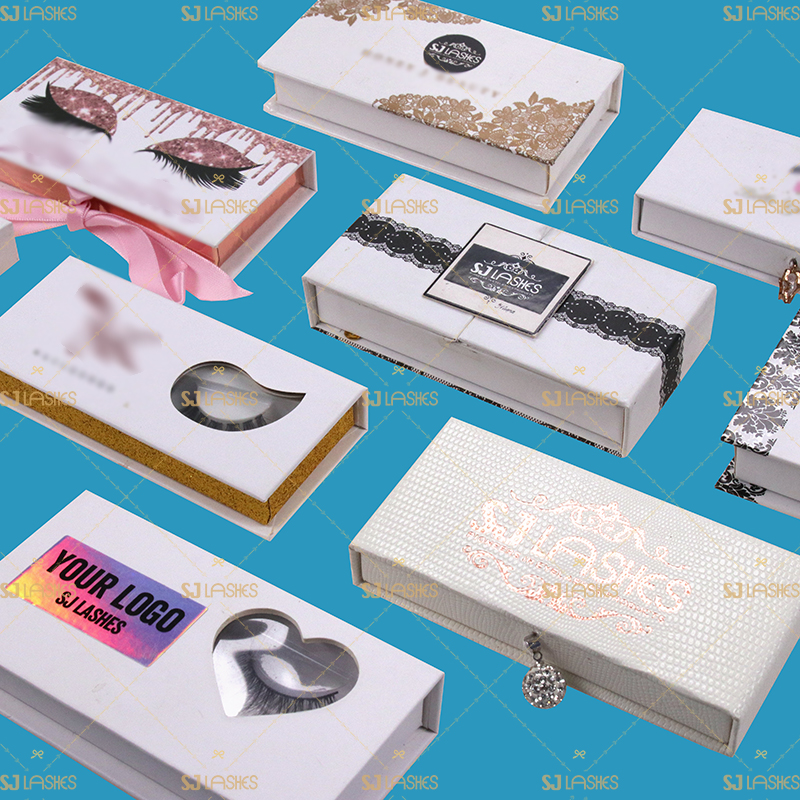 White Theme Private Label Eyelash Gift Box Examples #SJEL02