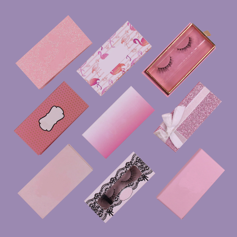 Pink Theme Private Label Eyelash Gift Box Examples #SJEL03