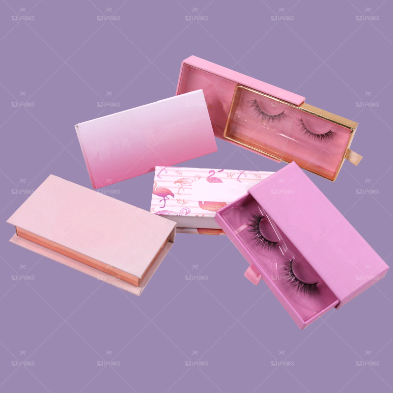 Pink Theme Private Label Eyelash Gift Box Examples #SJEL03