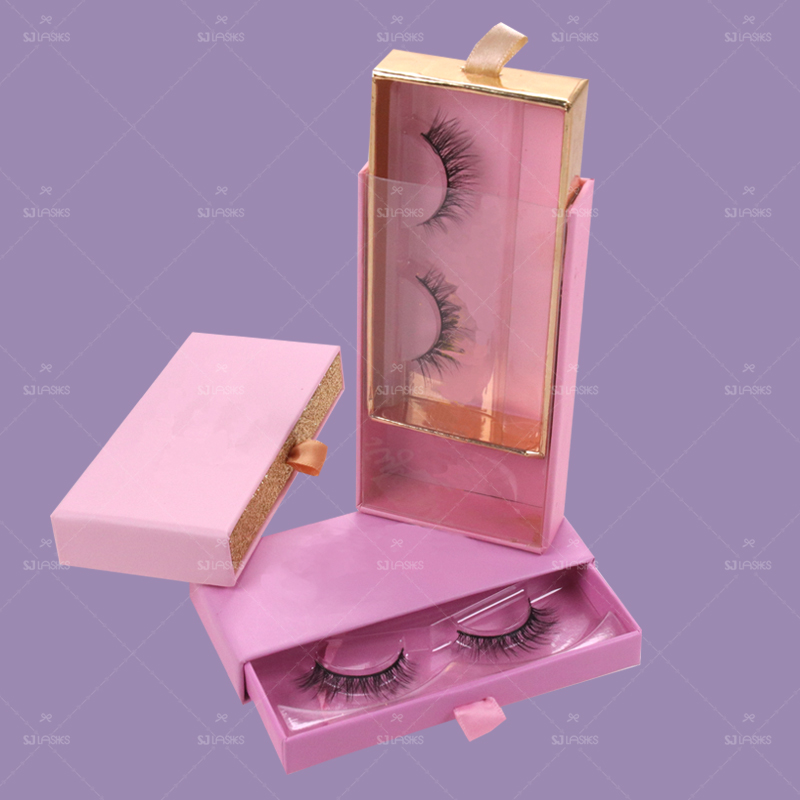 Pink Theme Private Label Eyelash Gift Box Examples #SJEL03