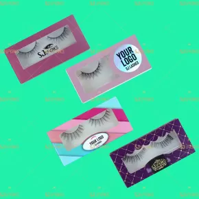Purple Theme Private Label Eyelash Paper Box Examples #SJEZ04