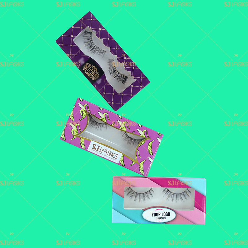 Purple Theme Private Label Eyelash Paper Box Examples #SJEZ04