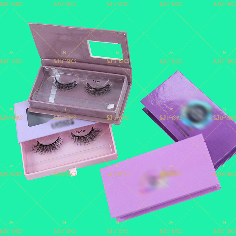 Purple Theme Private Label Eyelash Gift Box Examples #SJEL04