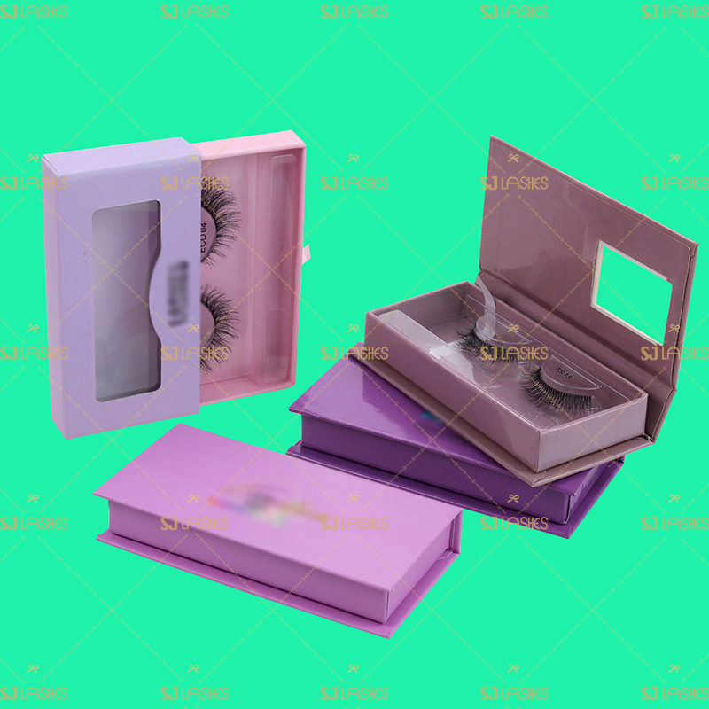 Purple Theme Private Label Eyelash Gift Box Examples #SJEL04