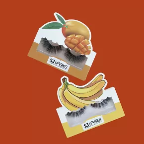 Golden Theme Private Label Eyelash Paper Box Examples #SJEZ05