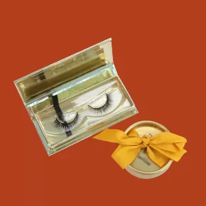 Golden Theme Private Label Eyelash Gift Box Examples #SJEL05