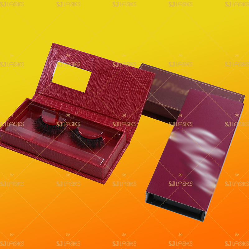 Red Theme Private Label Eyelash Gift Box Examples #SJEL06