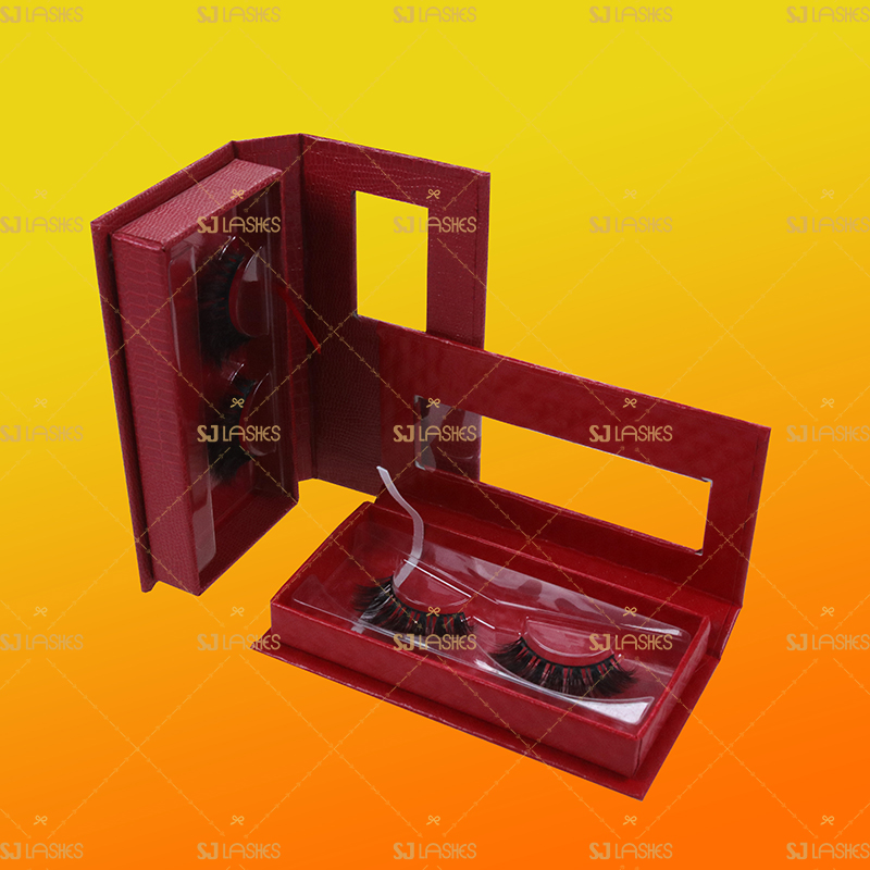 Red Theme Private Label Eyelash Gift Box Examples #SJEL06