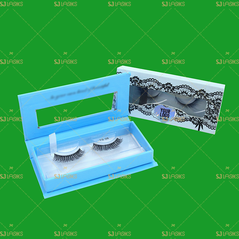 Blue Theme Private Label Eyelash Gift Box Examples #SJEL07