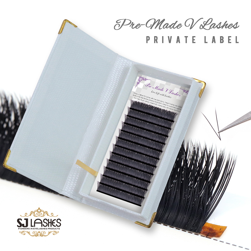 Luxury Eyelash Packaging with Own Logo for V Shape Flat Lashes