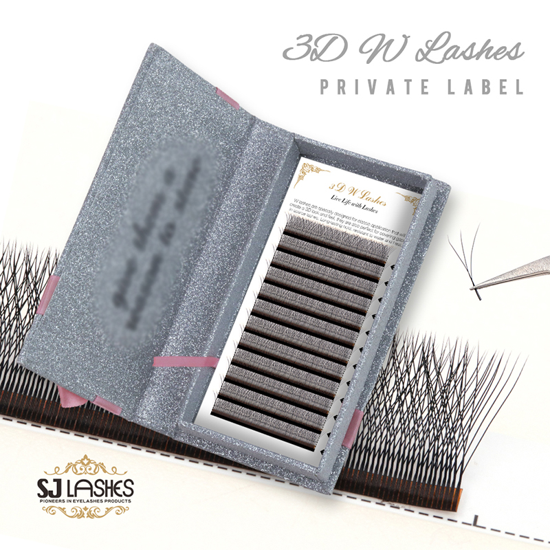 Reusable Eyelash Box with Logo for 3D W Shape Eyelash Extensions