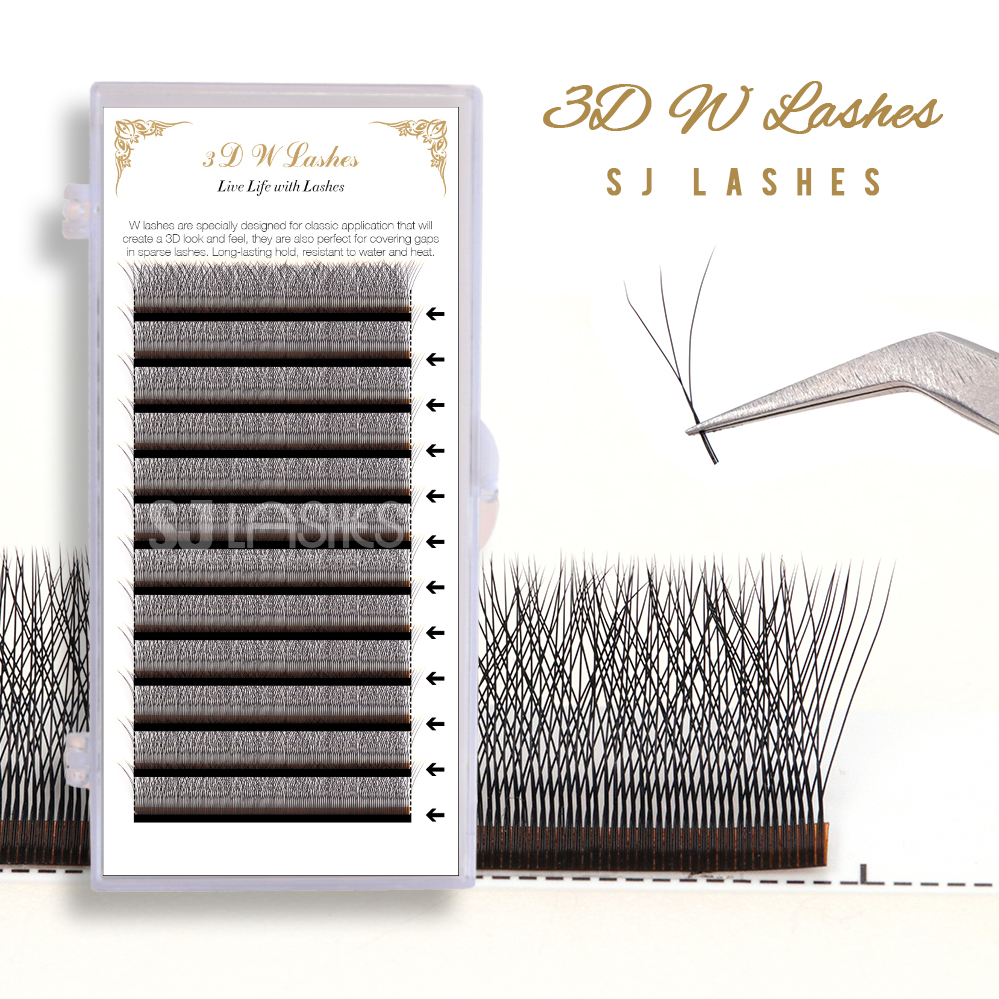 Reusable Eyelash Box with Logo for 3D W Shape Eyelash Extensions