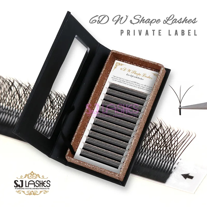 Private Label Lash Package for 6D W Shape Lashes