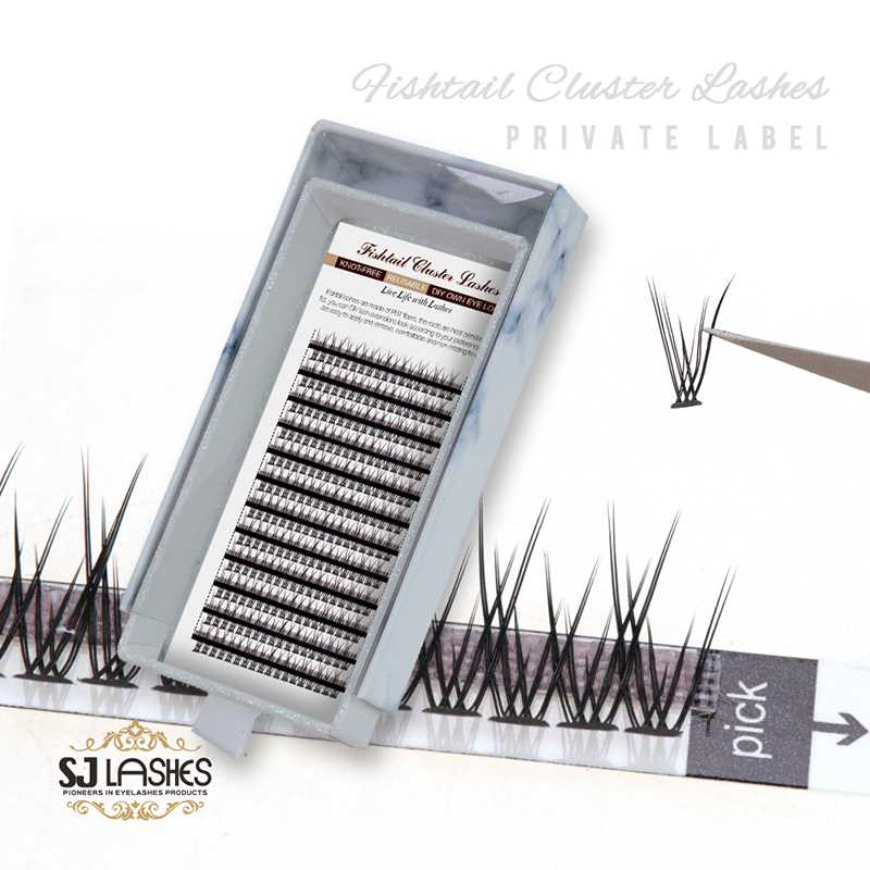 Wholesale Cusotm Lash Packaging for Fishtail DIY Eyelash Extensions