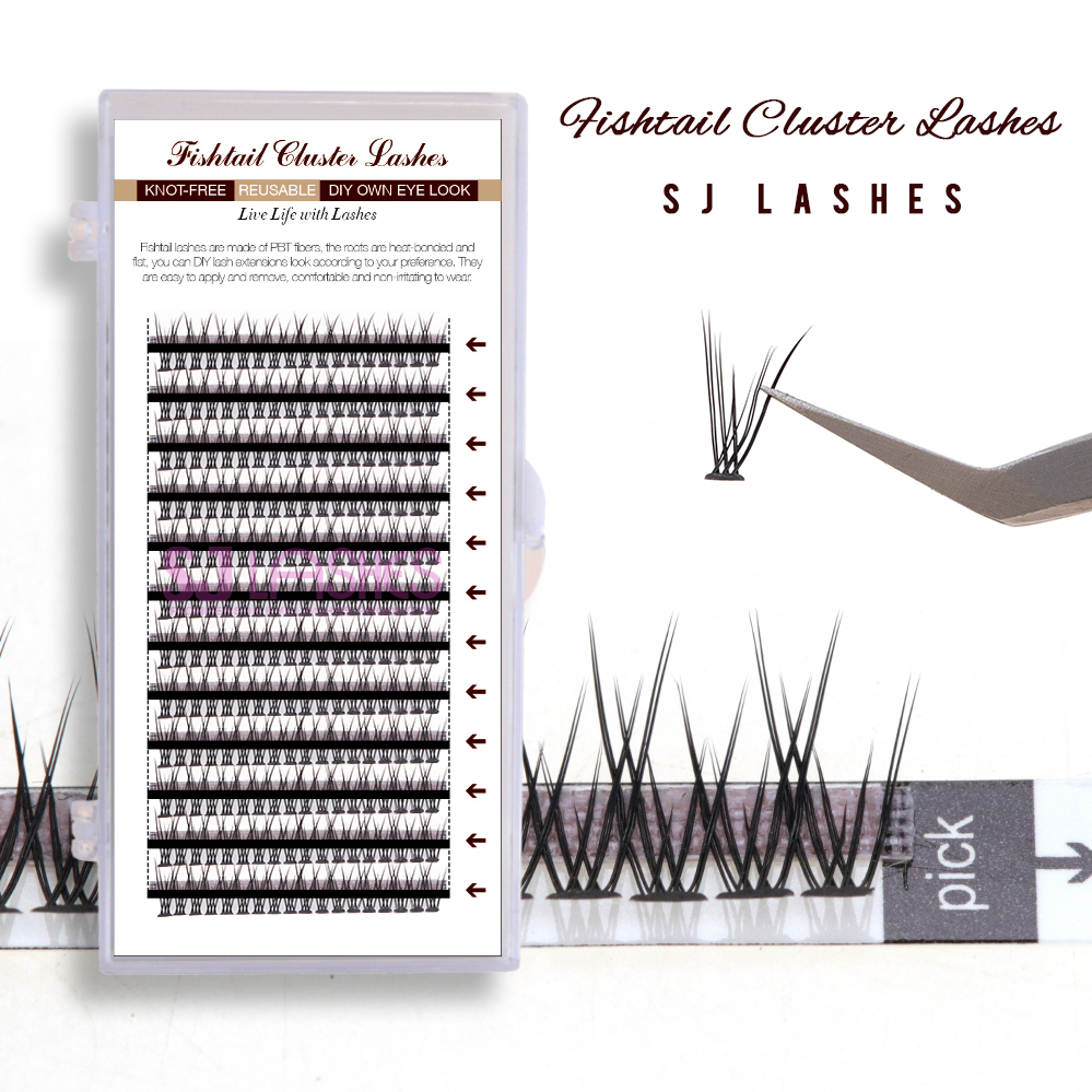 Wholesale Cusotm Lash Packaging for Fishtail DIY Eyelash Extensions