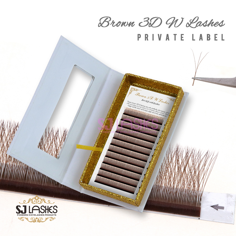 Eyelash Extensions Reusable Box for Brown 3D W Lashes
