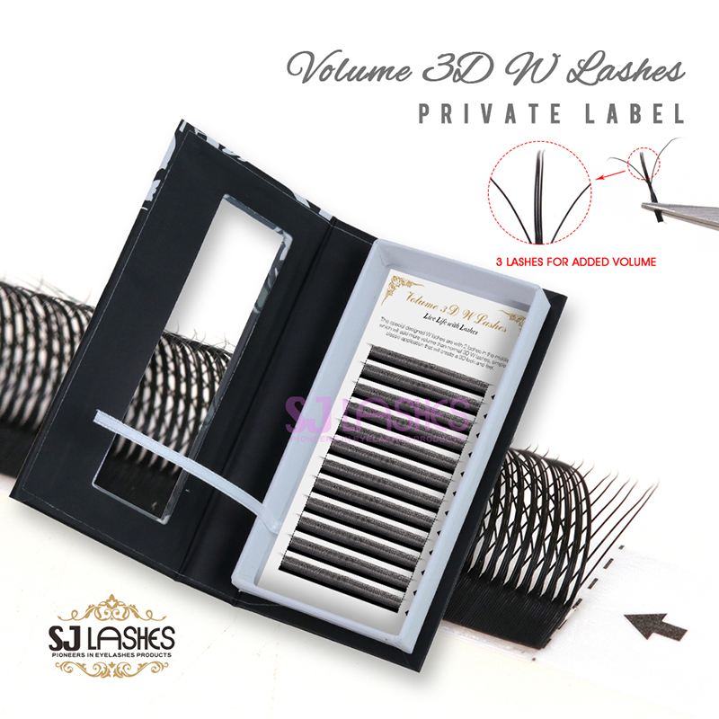 Wholesale Magnetic Closure Box for Two-Core 3D W Eyelashes