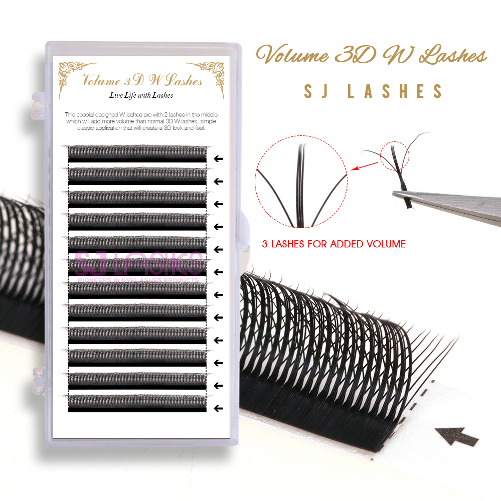 Wholesale Magnetic Closure Box for Two-Core 3D W Eyelashes