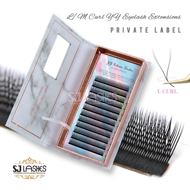Custom Individual Lashes Packaging for L/M Curl YY Eyelash Extensions