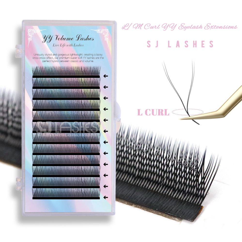 Custom Individual Lashes Packaging for L/M Curl YY Eyelash Extensions