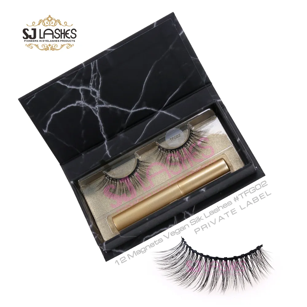 12 Magnets Vegan Silk Lashes #TFG02