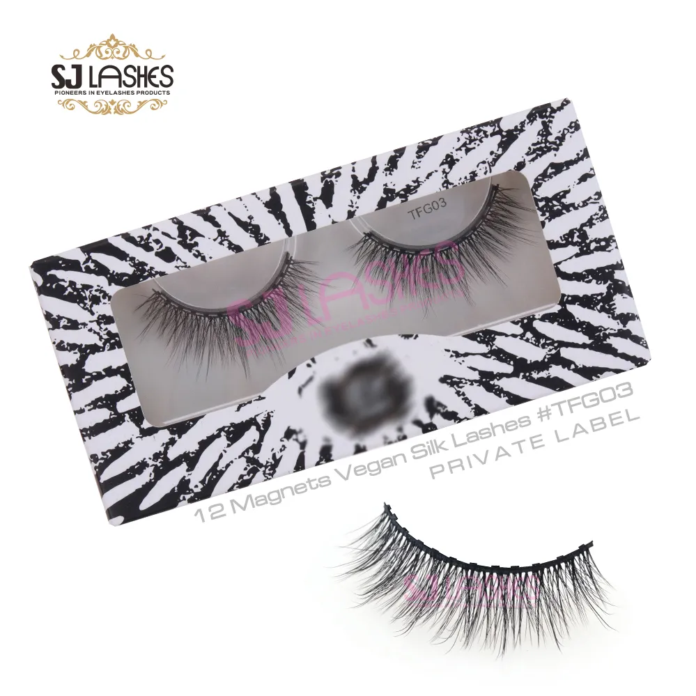 12 Magnets Vegan Silk Lashes #TFG03