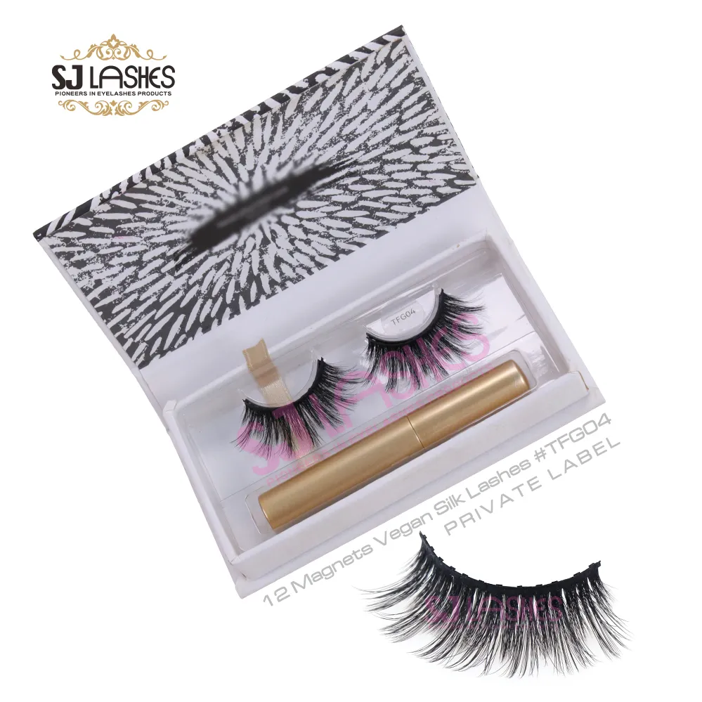 12 Magnets Vegan Silk Lashes #TFG04
