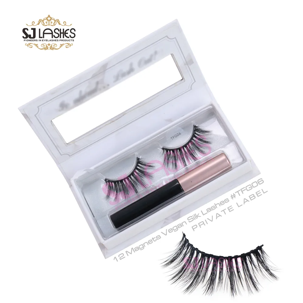 12 Magnets Vegan Silk Lashes #TFG06