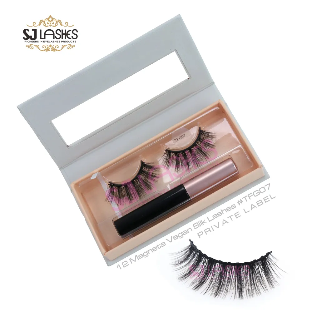 12 Magnets Vegan Silk Lashes #TFG07
