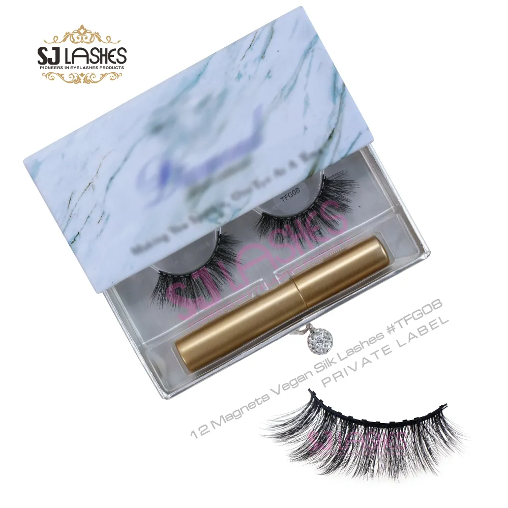 12 Magnets Vegan Silk Lashes #TFG08