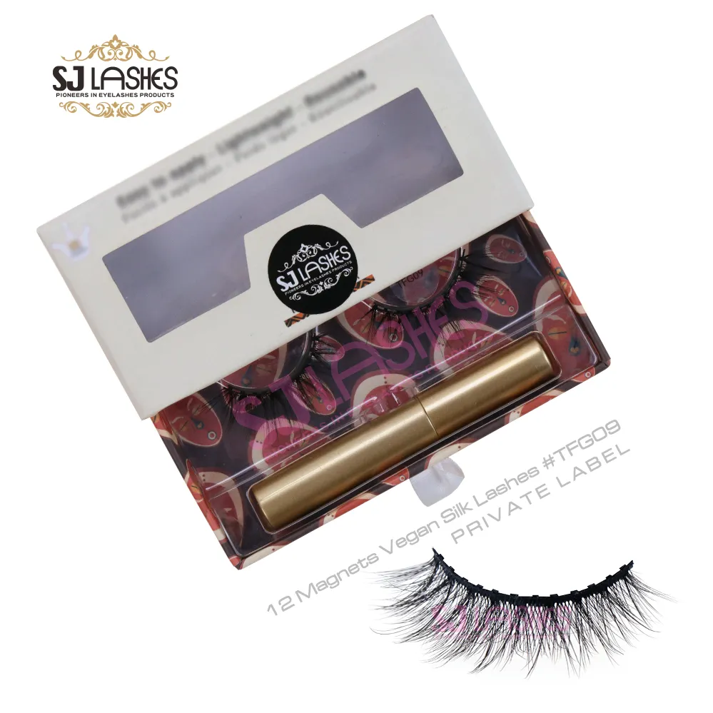 12 Magnets Vegan Silk Lashes #TFG09