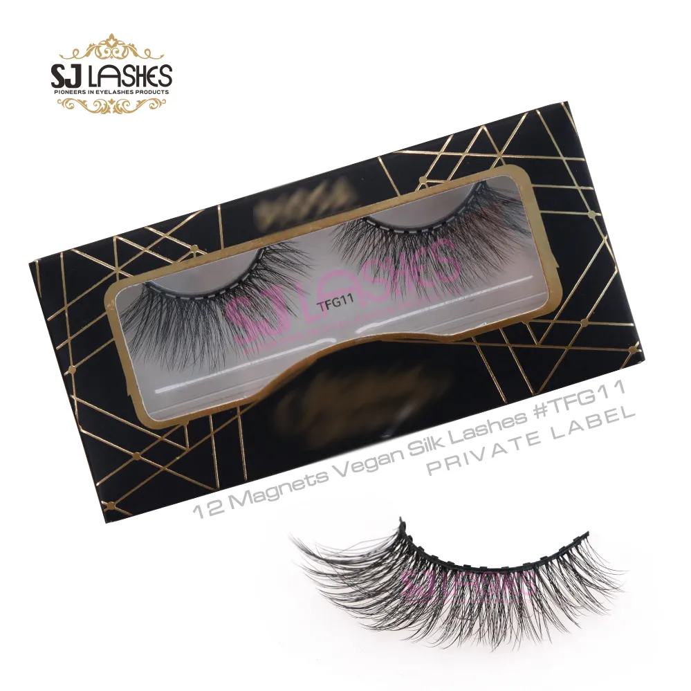 12 Magnets Vegan Silk Lashes #TFG11