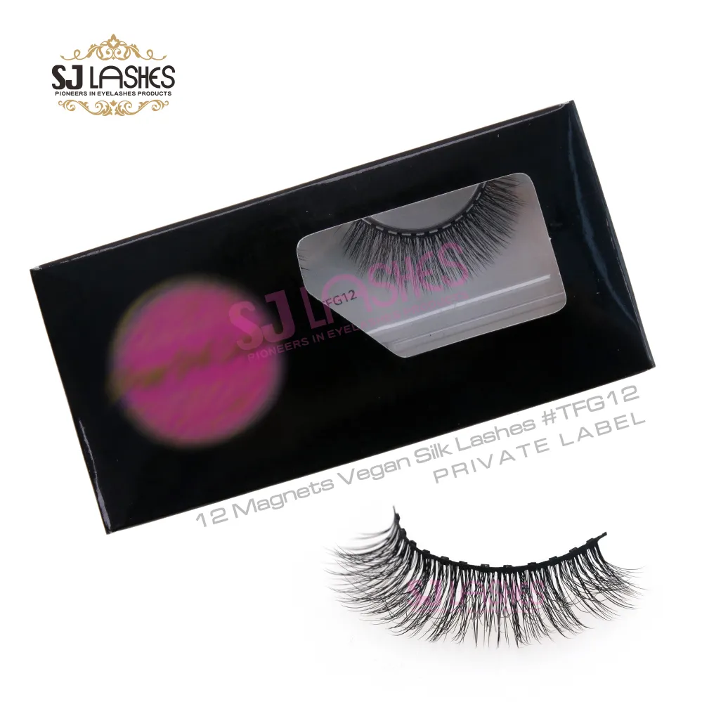 12 Magnets Vegan Silk Lashes #TFG12