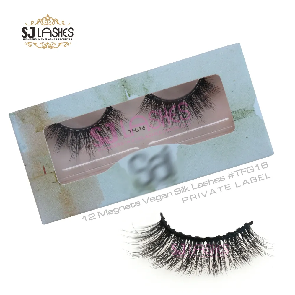 12 Magnets Vegan Silk Lashes #TFG16
