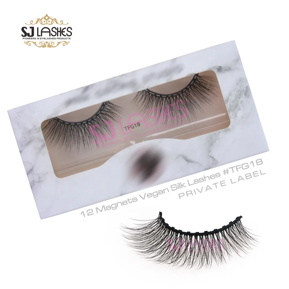 12 Magnets Vegan Silk Lashes #TFG18