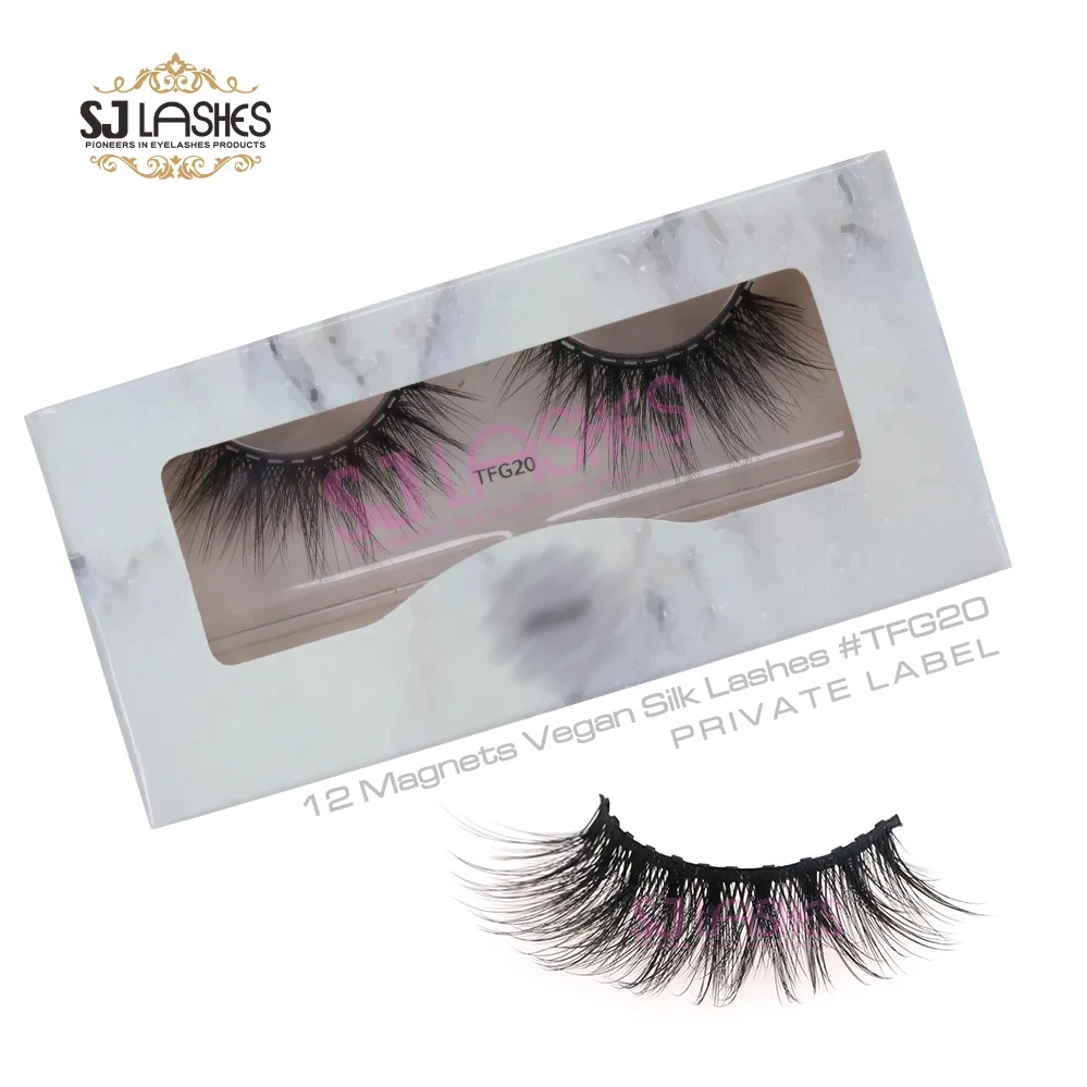 12 Magnets Vegan Silk Lashes #TFG20