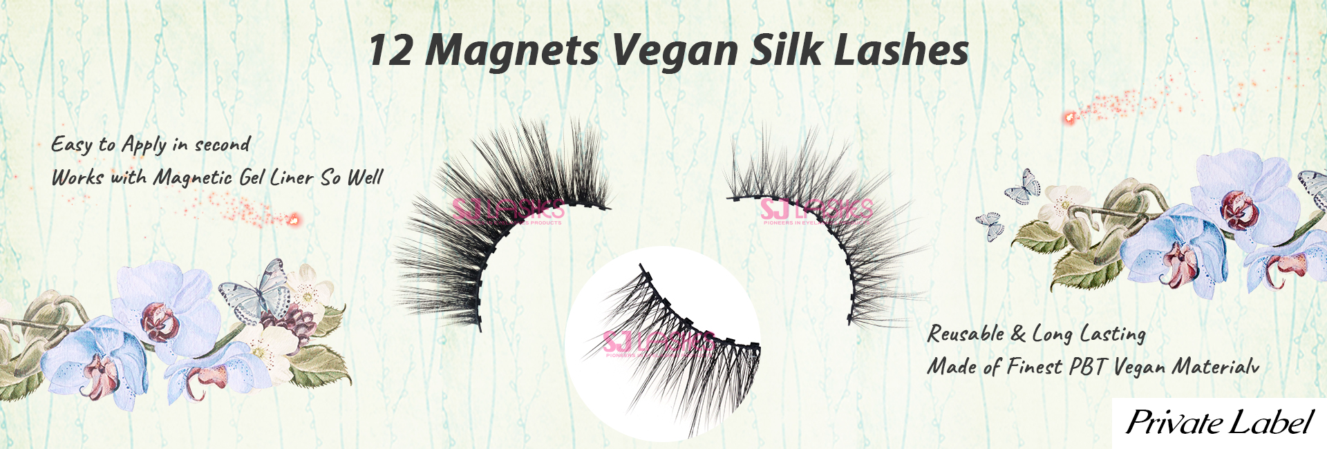 12 Magnets Vegan Silk Lashes