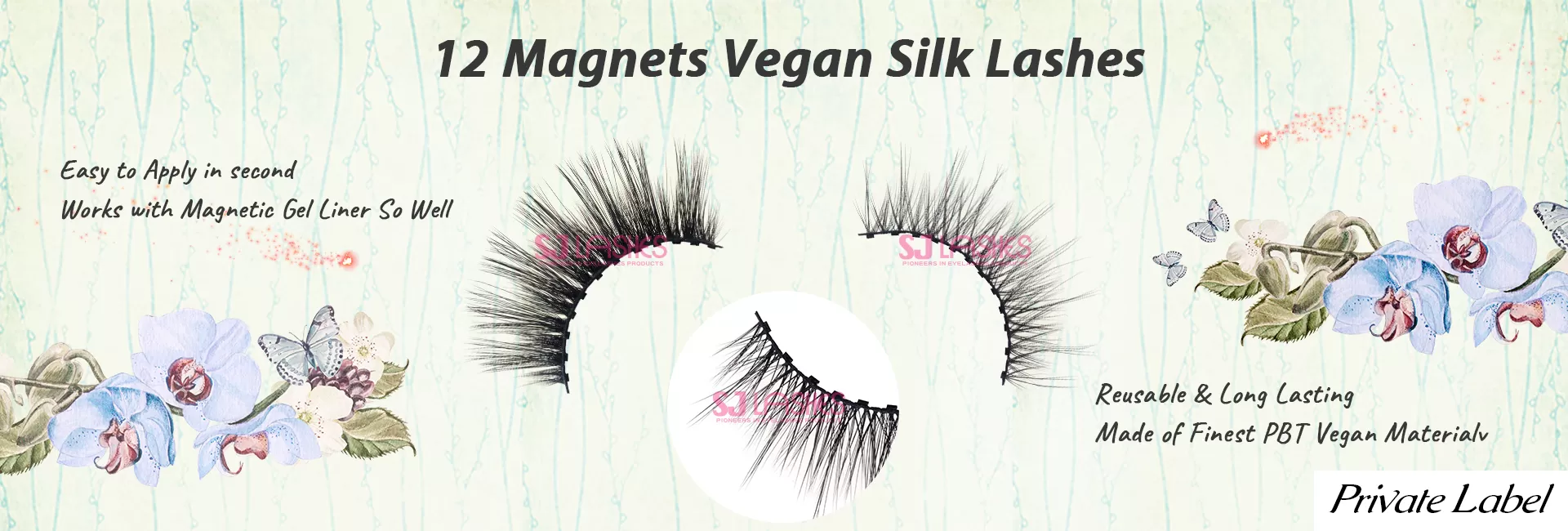12 Magnets Vegan Silk Lashes