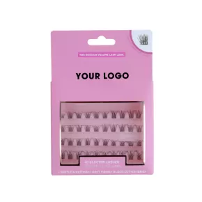 Cluster Lashes Box with Private Label Design Service #FDZT04