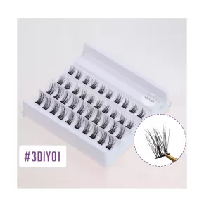Pre-Cut Fluffy Silk Lashes #3DIY01