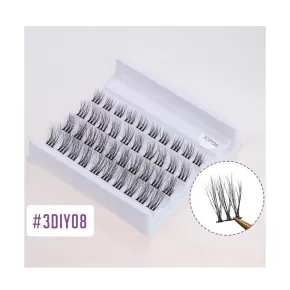 Pre-Cut Fluffy Silk Lashes #3DIY08