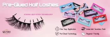 Effortless Beauty in Half the Time: Pre-Glued Half Lashes!