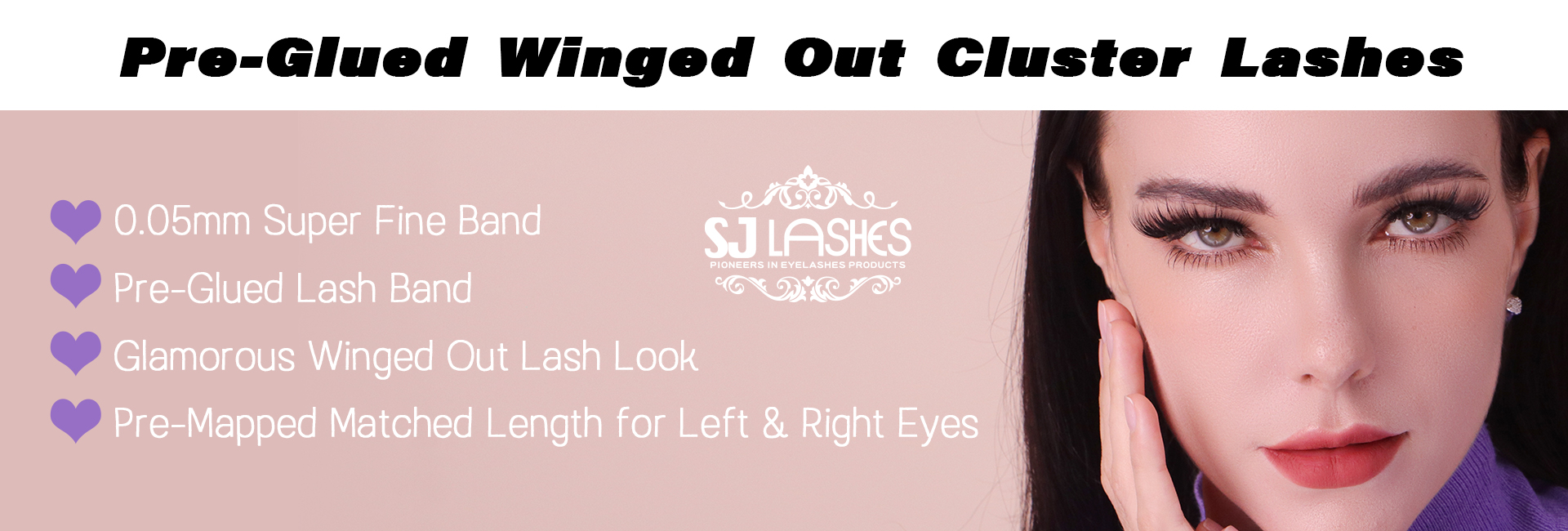 Pre-Glued Winged Out Cluster Lashes