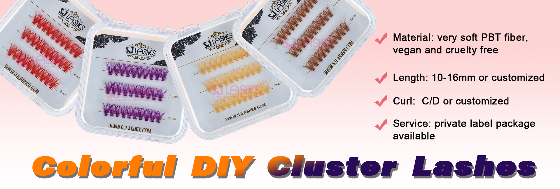 Colorful DIY Cluster Lashes
