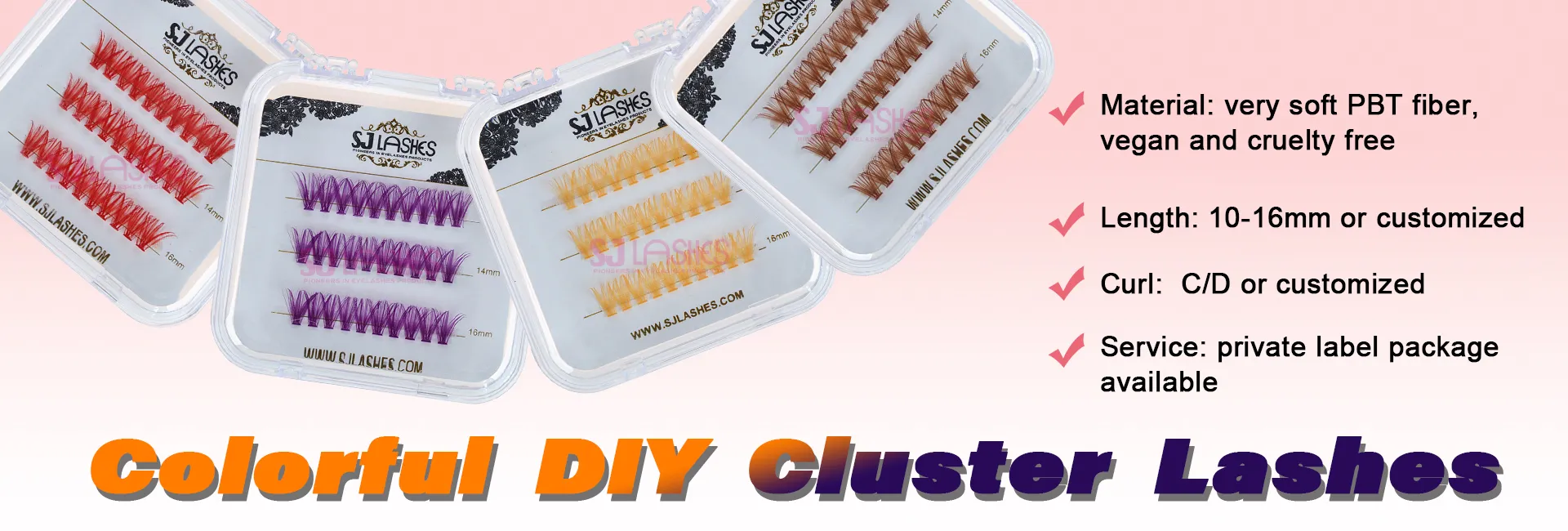 Colorful DIY Cluster Lashes