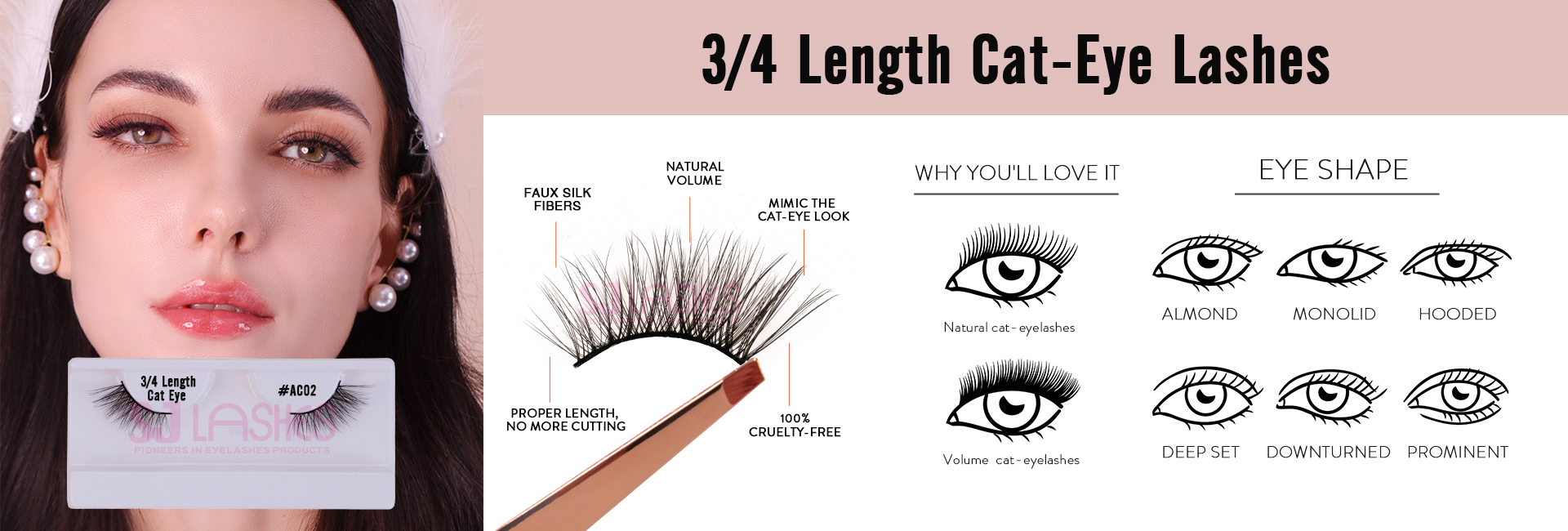 3/4 Length Cat-Eye Lashes