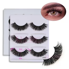 MATTE BLACK LUXURY VOLUME MINK LASHES #VM08