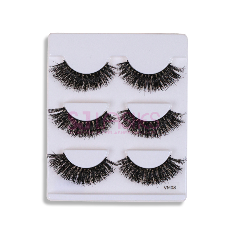 MATTE BLACK LUXURY VOLUME MINK LASHES #VM08