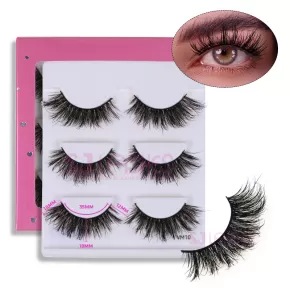 MATTE BLACK LUXURY VOLUME MINK LASHES #VM10