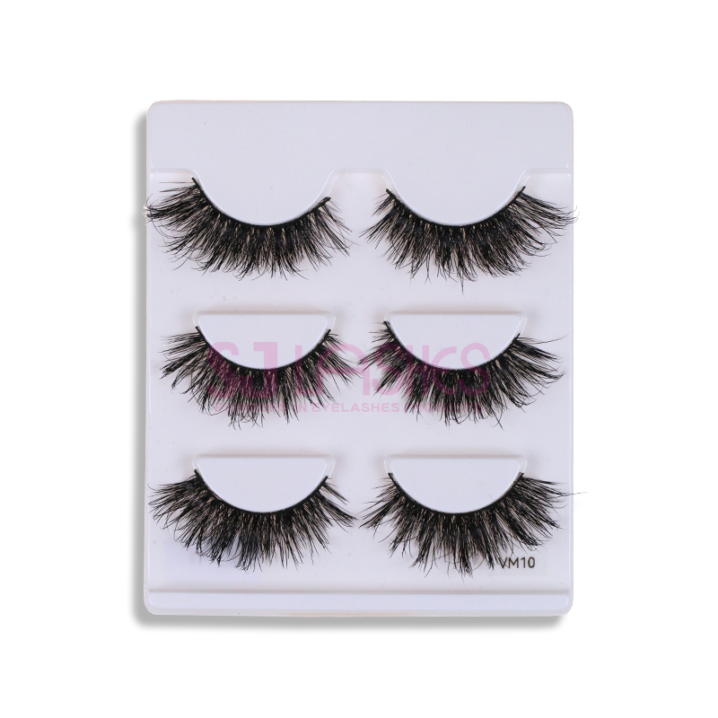 MATTE BLACK LUXURY VOLUME MINK LASHES #VM10
